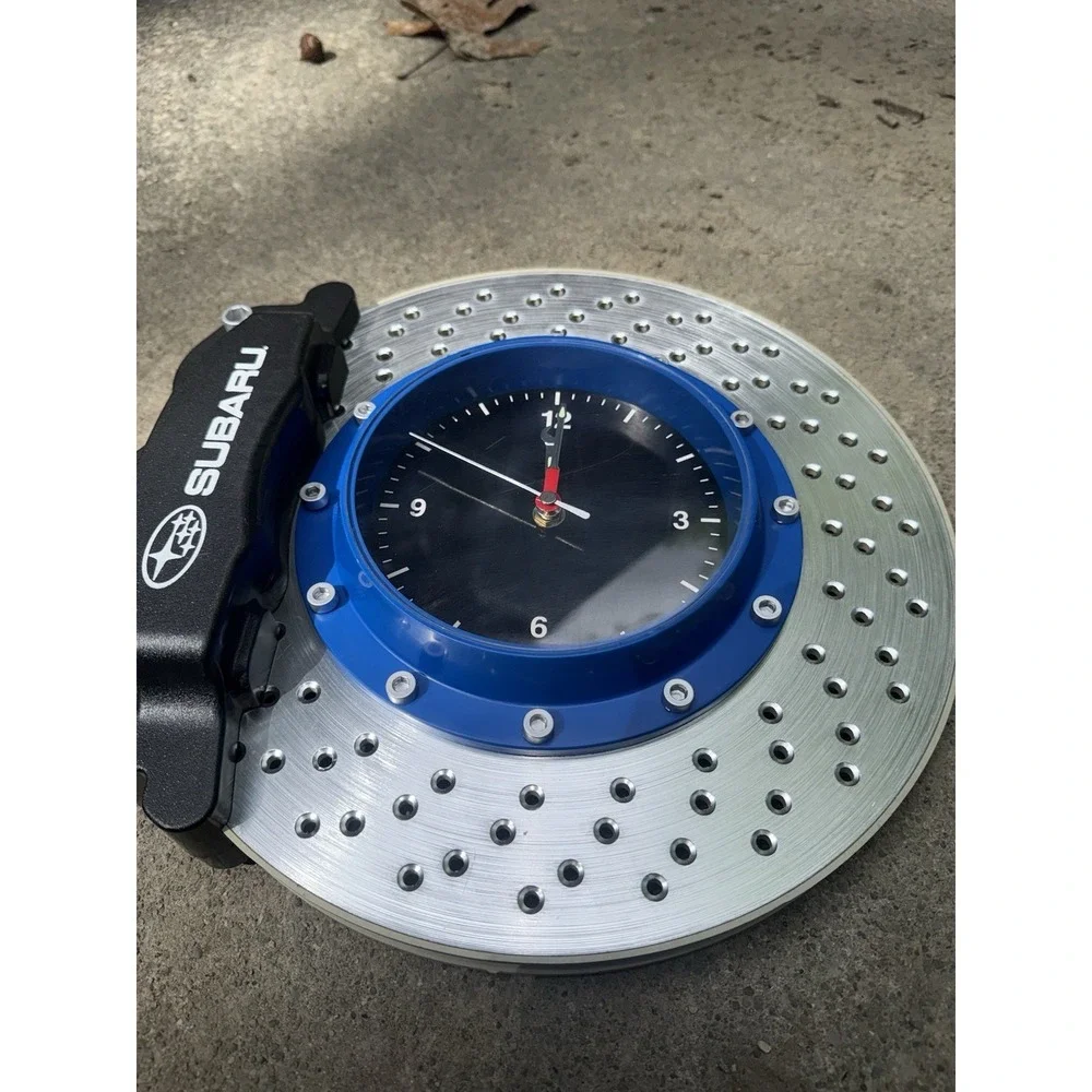 AUTOart Subaru Brake Disc & Caliper Analog Wall Clock Blue Silver Black